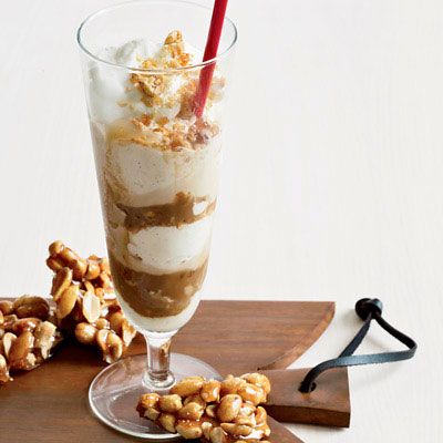 Vietnamese Coffee Sundaes with Crushed Peanut Brittle